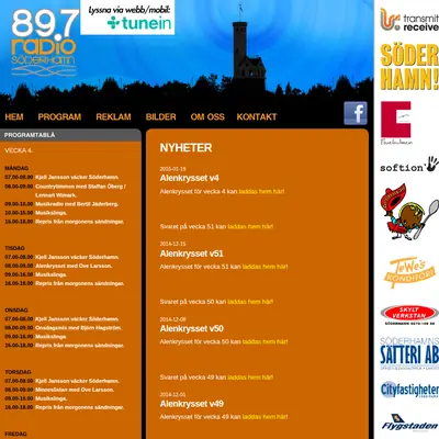 Radio Söderhamn 89,7 startsida 2015