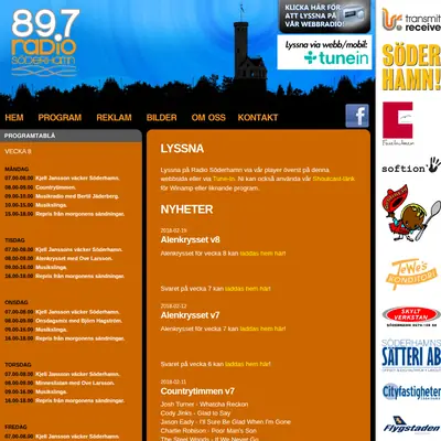 Radio Söderhamn 89,7 startsida 2018