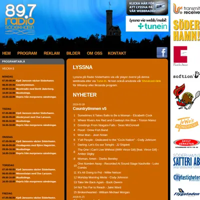 Radio Söderhamn 89,7 startsida 2019