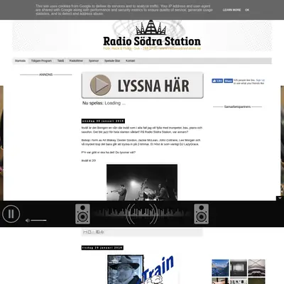 Radio Södra Station startsida 2019