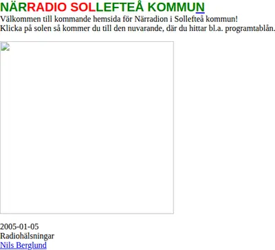 Radiosol startsida 2005