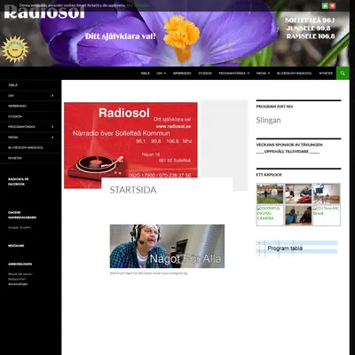 Radiosol startsida 2016