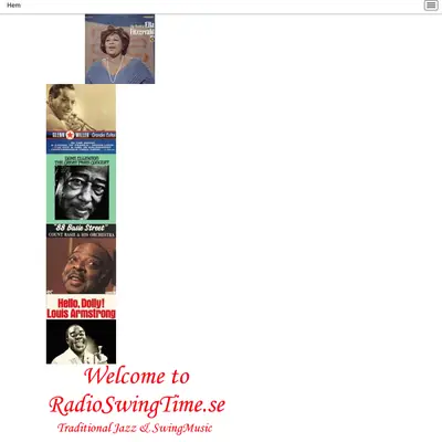 Radio Swingtime startsida 2016