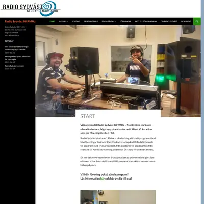 Radio Sydväst startsida 2020