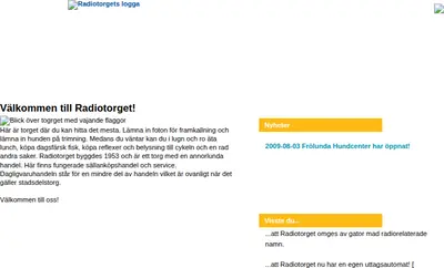 RadioTorget startsida 2009