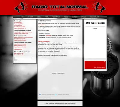 Radio Totalnormal startsida 2010
