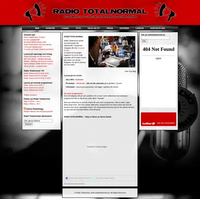 Radio Totalnormal startsida 2011