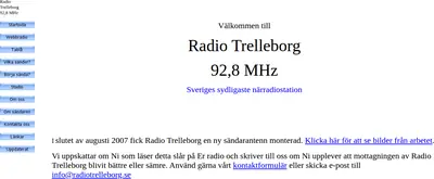 Radio Trelleborg startsida 2008
