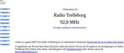 Radio Trelleborg startsida 2009