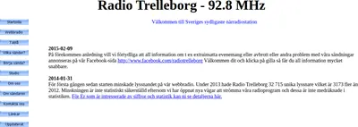 Radio Trelleborg startsida 2015