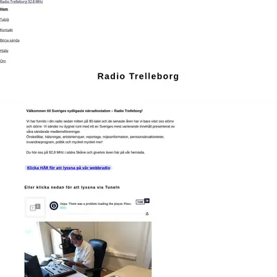 Radio Trelleborg startsida 2022