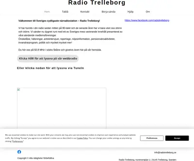 Radio Trelleborg startsida 2026