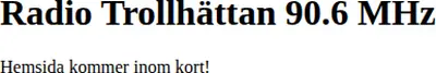 Radio Trollhättan startsida 2006