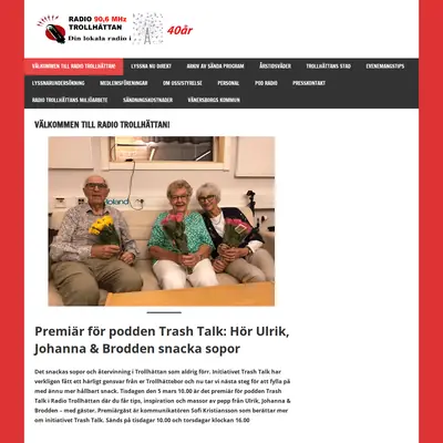 Radio Trollhättan startsida 2024