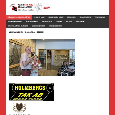 Radio Trollhättan startsida 2025
