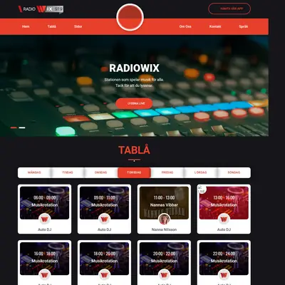Radio wix startsida 2024