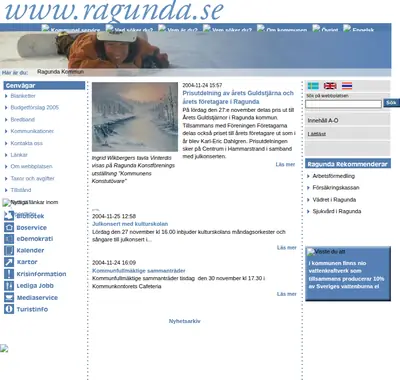 www.ragunda.se startsida 2004
