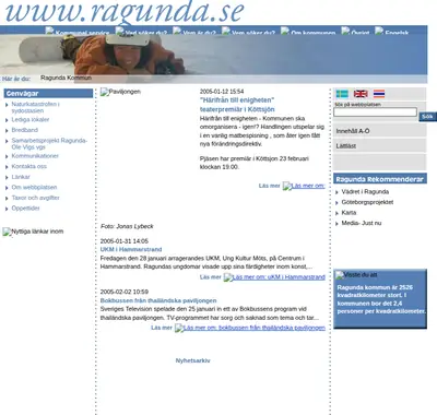 www.ragunda.se startsida 2005