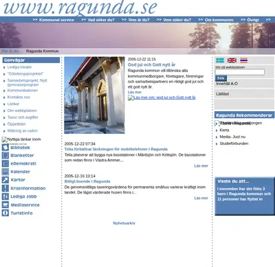 www.ragunda.se startsida 2006