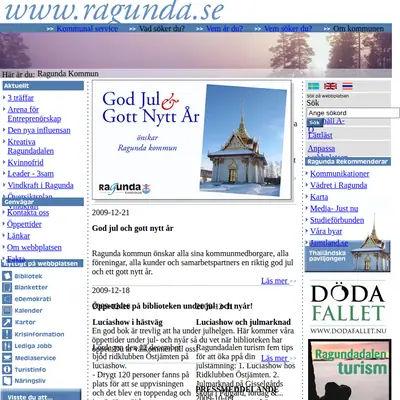 www.ragunda.se startsida 2010