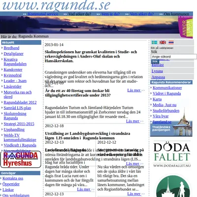 www.ragunda.se startsida 2013
