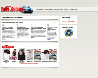 www.rallyracing.se startsida 2013