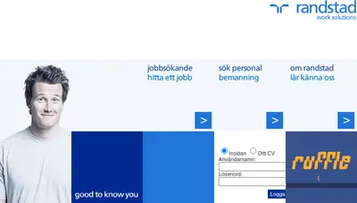 www.randstad.se startsida 2006