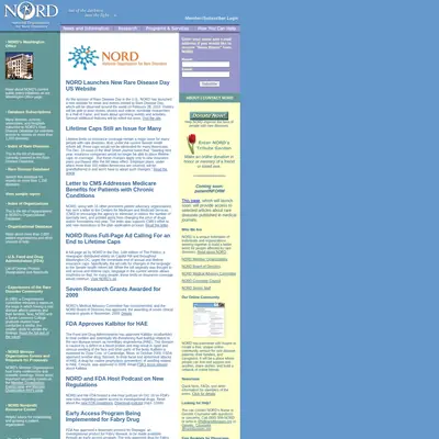 Rare Diseases startsida 2010