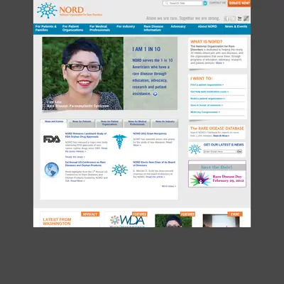 Rare Diseases startsida 2012