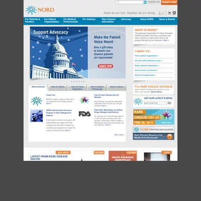 Rare Diseases startsida 2014