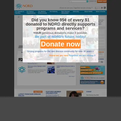 Rare Diseases startsida 2015