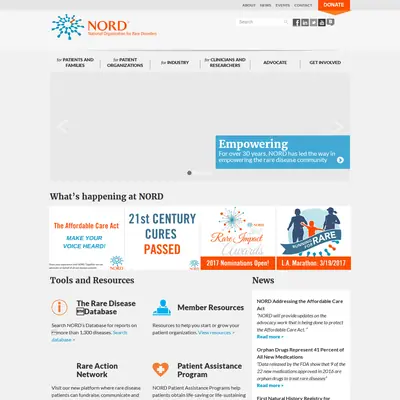 Rare Diseases startsida 2017