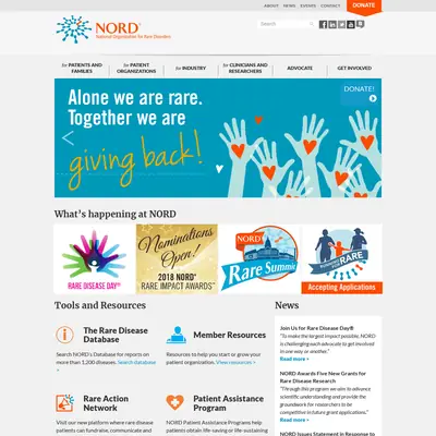 Rare Diseases startsida 2018