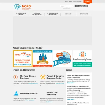 Rare Diseases startsida 2020