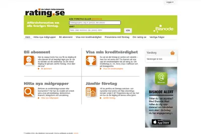 www.rating.se startsida 2016