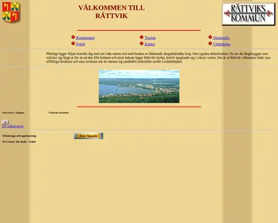 www.rattvik.se startsida 1998