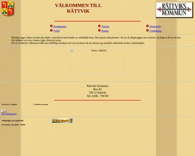www.rattvik.se startsida 1999