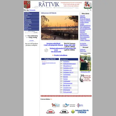 www.rattvik.se startsida 2007