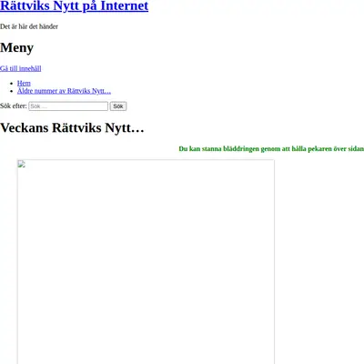 RättviksNytt startsida 2016