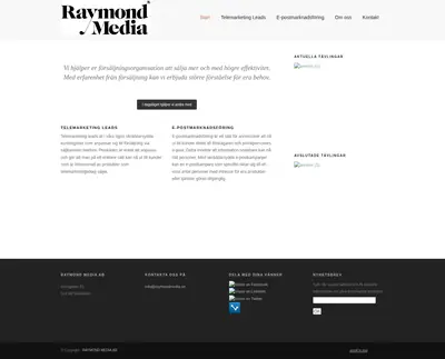 Raymond media startsida 2014