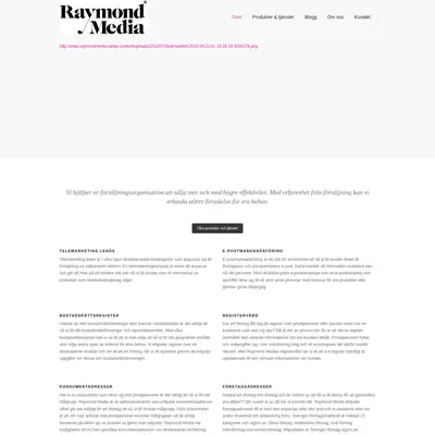 Raymond media startsida 2015