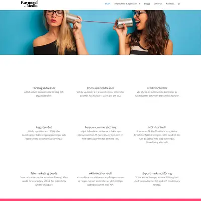 Raymond media startsida 2016