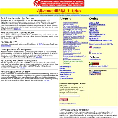 RBU-nytt startsida 2001
