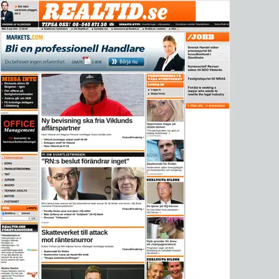 realtid.se startsida 2012