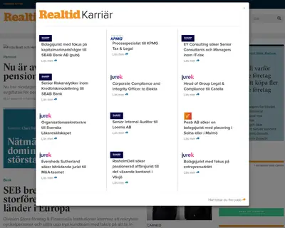 realtid.se startsida 2021