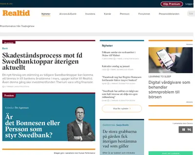 realtid.se startsida 2022