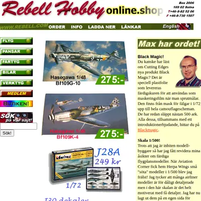 REBELL startsida 2000