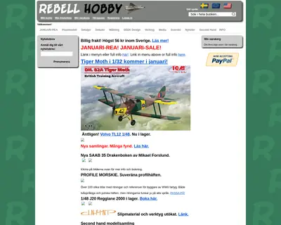 REBELL startsida 2021