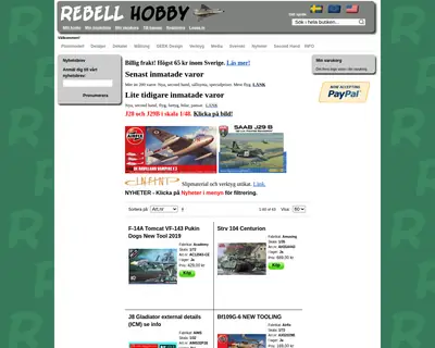 REBELL startsida 2022
