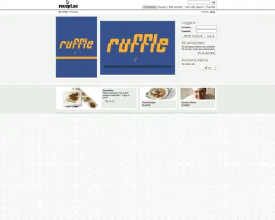 recept.se startsida 2006